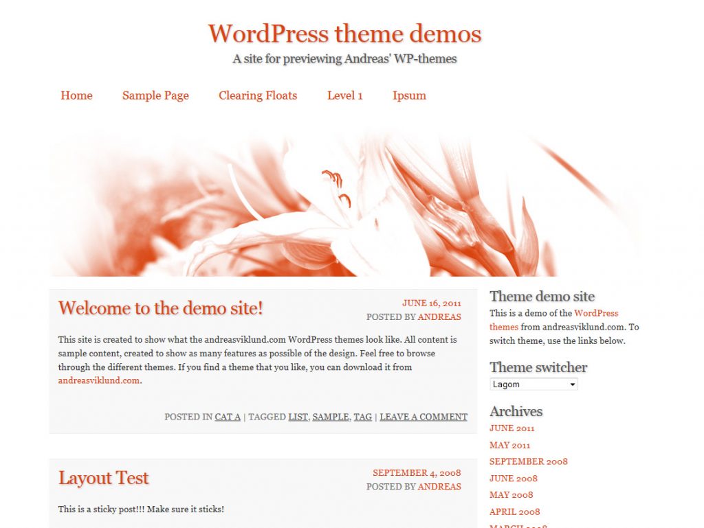 lagom theme for wordpress